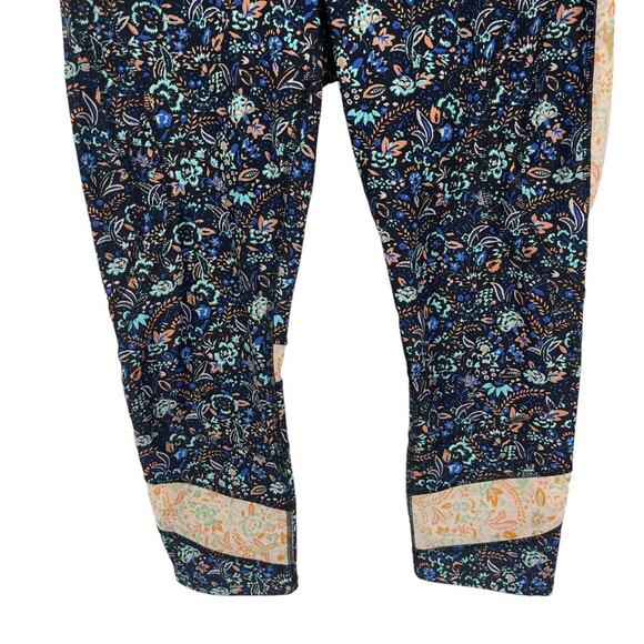 Free People Movement Navy Floral Leggings Medium - Picture 8 of 12
